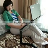 Perfect size portable folding computer table desk with plastic and aluminum mouse pad