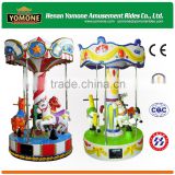 Indoor playground portable mini merry go round carousel horse rides for kids