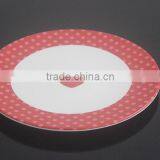 100% Mealmine A5top Food Grade Cheap Unbreakable Melamine Red Plates With Custom Print