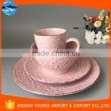 Striped Design Hot Sale Emboss Easter Dinnerware for 6 Persons thumbnail-1