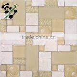 SMS16 Bedroom Romatic Mosaic Glass Mixed Stone Mosaic Culture Interior Mosaic