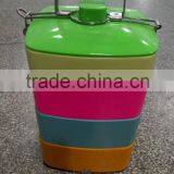 Hot Sale Round Shape 4 Sections Colorful Rice Bowl, Unbreakable Solid Color Plastic Lunch Box thumbnail-4