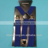 Women and Men Personalized Design Elastic Navy Suspenders