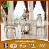 TH365 Home Furniture Tempered Glass Top Italian Dining Table thumbnail-3
