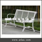 Arlau Cast Aluminum,Outdoor Metal Chair,White Wrought Iron Outdoor Bench