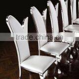 Glass Top Stainless Steel Base Dining Table and Chair AH126 thumbnail-4