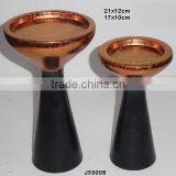 Two Tone Black and Copper Pillar Holder in Made in Cast Aluminium thumbnail-1