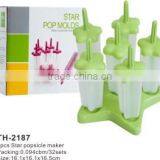 6pcs Star Popsicle Maker Plastic Ice Cream Mould thumbnail-1