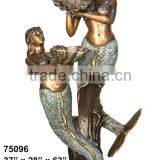 2015 Modern Garden Decoration Bronze Mermaid Water Fountains for Sale thumbnail-2
