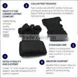 Black Comfortable Velcro Cuff Microfiber Sports Gloves thumbnail-5