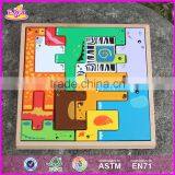2017 New Design Animals Shape Children Educational Toy Wooden Best Jigsaw Puzzles W14A109 thumbnail-3