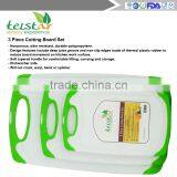 3 Piece Plastic Cutting Board Set - Acrylic Polypropylene Plastic - Dishwasher Safe thumbnail-3