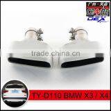 Auto Tuning Ss304 Exhaust Tips in Exhaust Pipe for BMW x3 x4 x5 x6