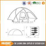 High Quality 4 Season Wind Resist Waterproof Outdoor Family Camping Tent thumbnail-2