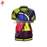 Ladies Colorful Sublimation Sports Suit , Sublimation Running Suit , Outdoor Shirt thumbnail-2
