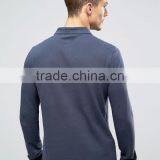 New Design Custom Printed Logo Long Sleeve Button Placket Men's 100% Cotton Pique 200gsm Casual Comfort Fit Polo Tshirt thumbnail-2