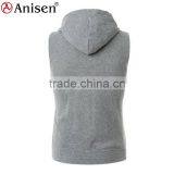 Oem Factory Wholesale Fleece Men Hooded Vest thumbnail-2