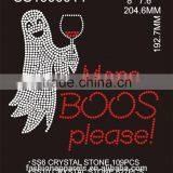 Custom Lovely Ghost Rhinestone Transfer /hot Fix Rhinestone Made in China thumbnail-2