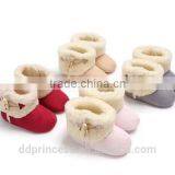 Baby Shoes 2017 Pink Red Khaki Infant Shoe Warm Puzzy Cute Snow Boot thumbnail-1