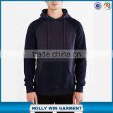 Cotton and Polyester Pullover Longline Hoodie With Quilted Blocking