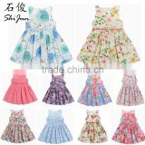 ShiJ Teenage Girls Clothing Sweet Sleeveless Print Kids Dress
