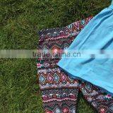 2-7t FALL/Winter Kids OUTFITS 3 Pieces Scarf Pant Sets Girls Hot Sell Aztec Boutique Clothes Kids Turquoise Top Sets thumbnail-3