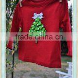 Christmas Tree T-shirt Ruffled Sleeve Raglan Christmas Shirt Icing Long Sleeve Ruffle Raglan thumbnail-1