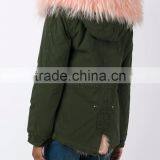 Shandao OEM New Fashion Slim Fit Custom Winter Long Sleeve Faux Fur Coat thumbnail-4