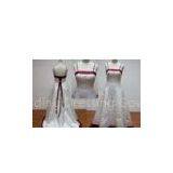 OEM A - Line Spaghetti Straps Satin Modest Wedding Dresses With Sleeves / Bridal Gown thumbnail-1