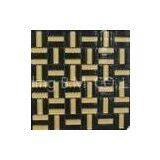 Interlocking Patterns Crystal Glass Mosaic Tile For Hotel Bathroom Decoration