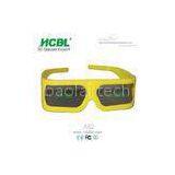 4DX Cinema Circular Polarized Plastic 3D Glasses Yellow ABS Frame