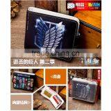 Attack on Titan Good Quality PU Purse Wholesale Fashion New Arrival Products Short Button Anime Wallet thumbnail-1