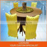 Elegant Crochet Knitted Ruffled Wedding Chair Cover thumbnail-4