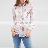 Latest Fashion Blouse Design Fashion Cutting Modern Style Chiffon Blouse thumbnail-4
