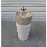 G682 Granite Pedestal Sinks,Yellow Granite Wash Basins, Nature Stone Bathroom Sinks