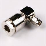 Male Right Angle Clamp RF SMA Connector for LMR300 Cable thumbnail-1