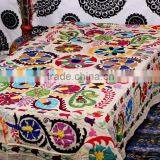 Suzani Design Pattern Kantha Quilt Rajasthani Ralli Gudari Twin Textile Coverlet Bedspread Throw Indian thumbnail-3