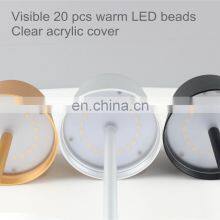 Stock Nordic Metal Gold Black Desk Lamp Hotel Dining Restaurant Led Cordless Rechargeable Table Lamp thumbnail-3