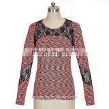 Poly/Nylon/Spandex Two Tone Jersey Ladies Yoga Shirts thumbnail-1