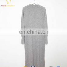 Latest Knitting Design Long Style Lady Fitted Winter Cashmere Dress thumbnail-4