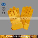 High Quality Rubber Cuff Cow Grain Leather Glove Safety Equipment LG019