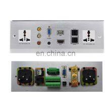 JS-WP301 Power +VGA+RJ45 Audio Power Aluminium Wall Face Plate