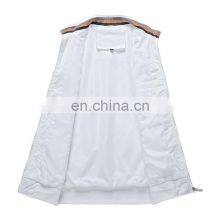 Windproof Men's Jackets Fleece White Winter Casual OEM Service Standard WASHED Full Zipper Jacket Polyester Cotton Bomber Jacket thumbnail-3