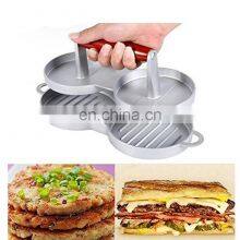 Best Quality Wooden Handle Non-stick Aluminum Burger Press With Handle thumbnail-5