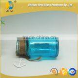 290ml Blue Reagent Bottles With Hemp Rope thumbnail-2