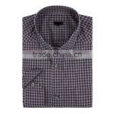 Men's Slim-Fit Purple And Grey Gingham Shirt thumbnail-1