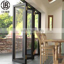 20 Year Warranty Wholesale Exterior Patio Black Folding Aluminum Frame Glass Stack Bifold Door