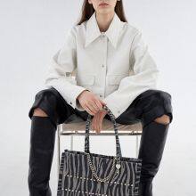 2023 Spring New Commuter Tote Bag Portable Underarm Bag Female Large Capacity Canvas Bag thumbnail-3