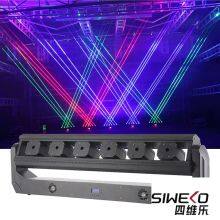 6 Eyes Swing Moving Head Laser Red With DMX Control Sound Control for DJ Event and Wedding Party thumbnail-2