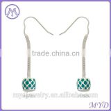 fancy enamel crystal ball drop earrings in wholesale from shenzhen